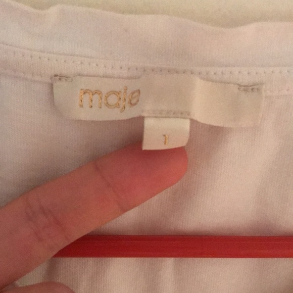 Classic Maje White Ecru Cotton Top - Picture 4 of 7